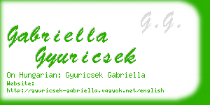 gabriella gyuricsek business card